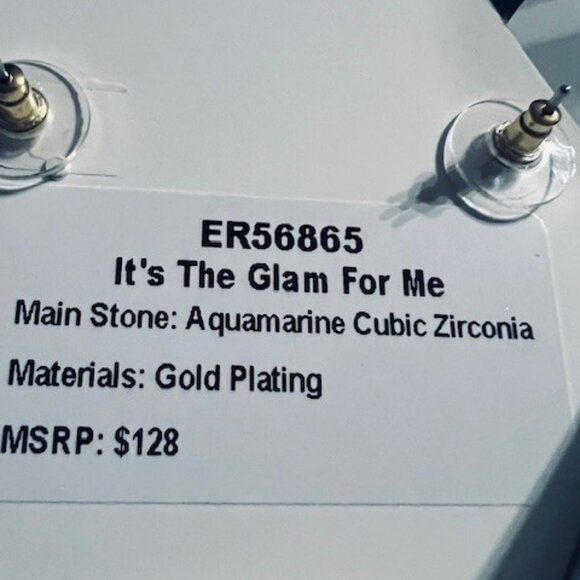 BOMB PARTY MARCH BIRTHDAY AQUAMARINE ON GOLD PLATING - Picture 2 of 2